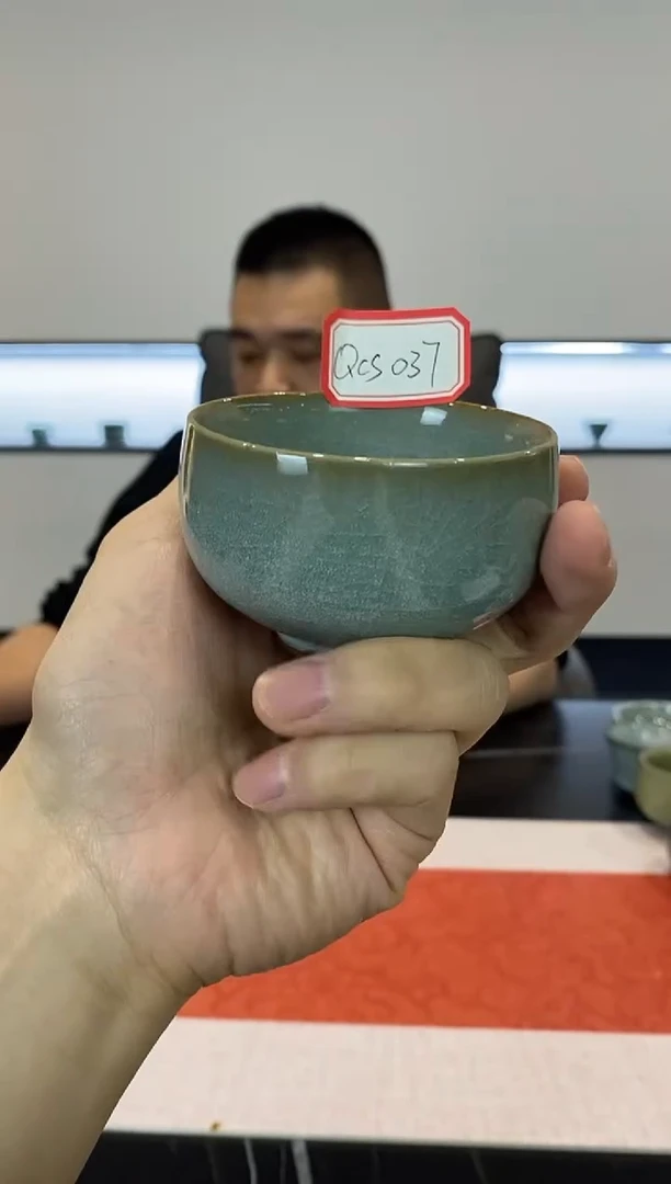 【闪购商品】紫砂茶杯QCS037 青瓷 廖秀珍制