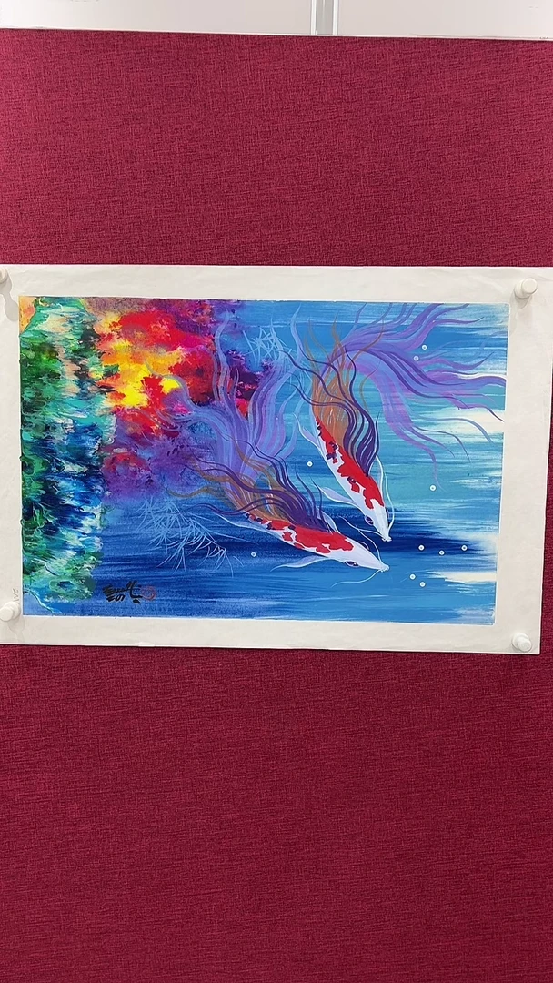 国画赵燮绘画2.7pc锦鲤画集作品