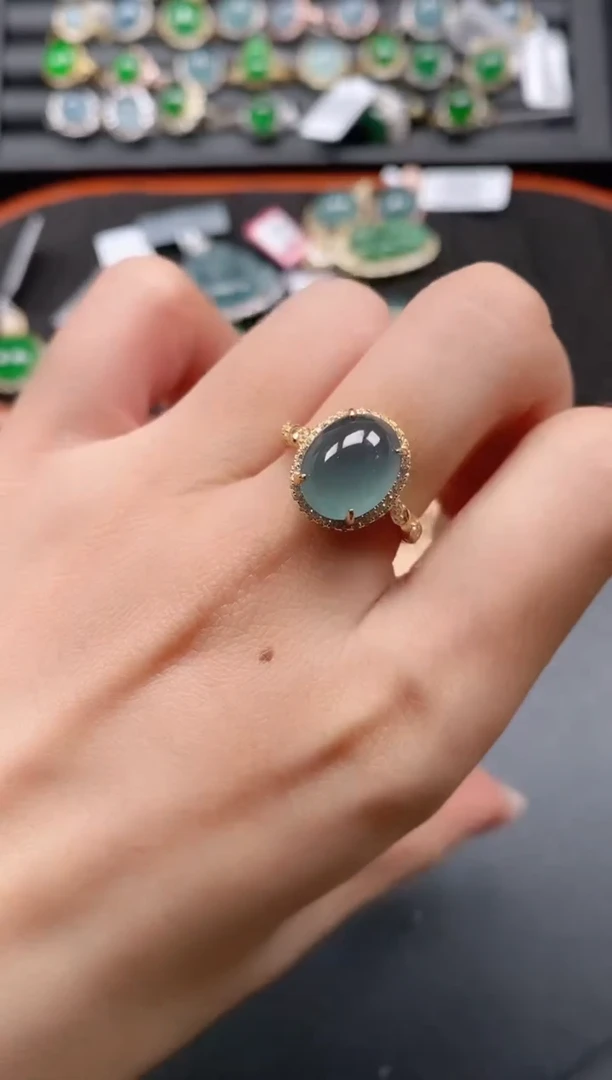 银S925镶嵌戒指翡翠11111