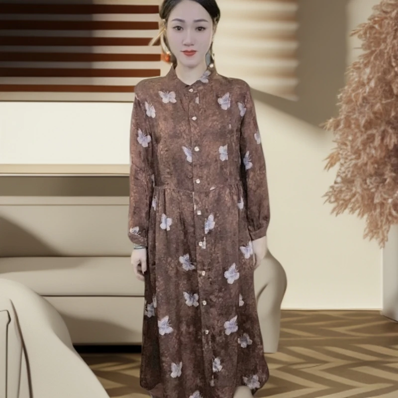 江南鑫雅阁【蝴蝶飞舞】新款双面双穿重磅秋季国风中长款风衣外套