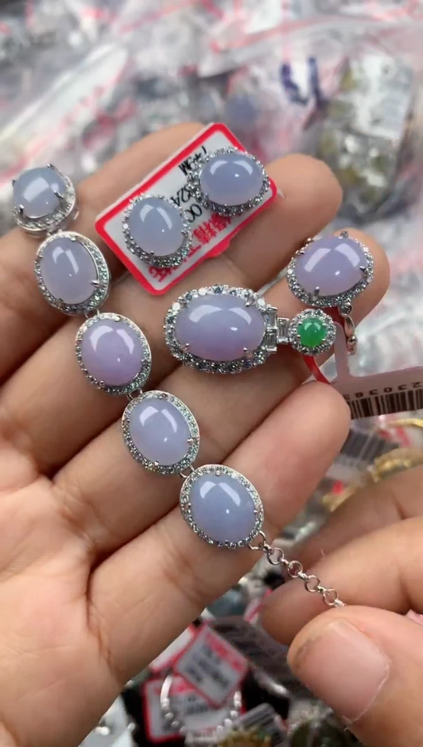 银S925镶嵌戒指翡翠1111-----9