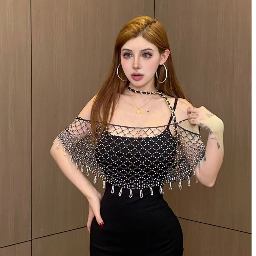 龙牙童推荐【网钻吊带】蕾丝显瘦吊带气质时尚女神性感修身气质高贵