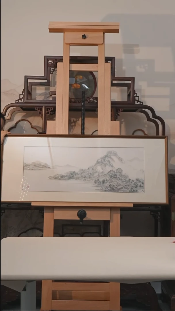 刺绣姚艺术富春山居局部  尺寸113*48