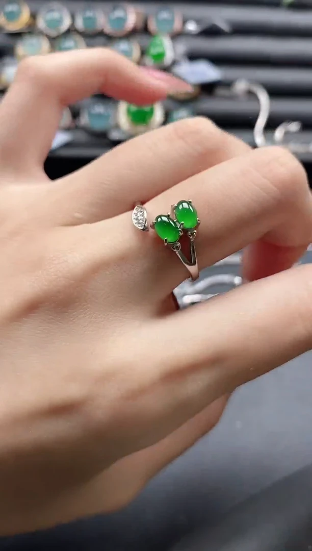 【闪购商品】翡翠戒指银S925镶嵌1111