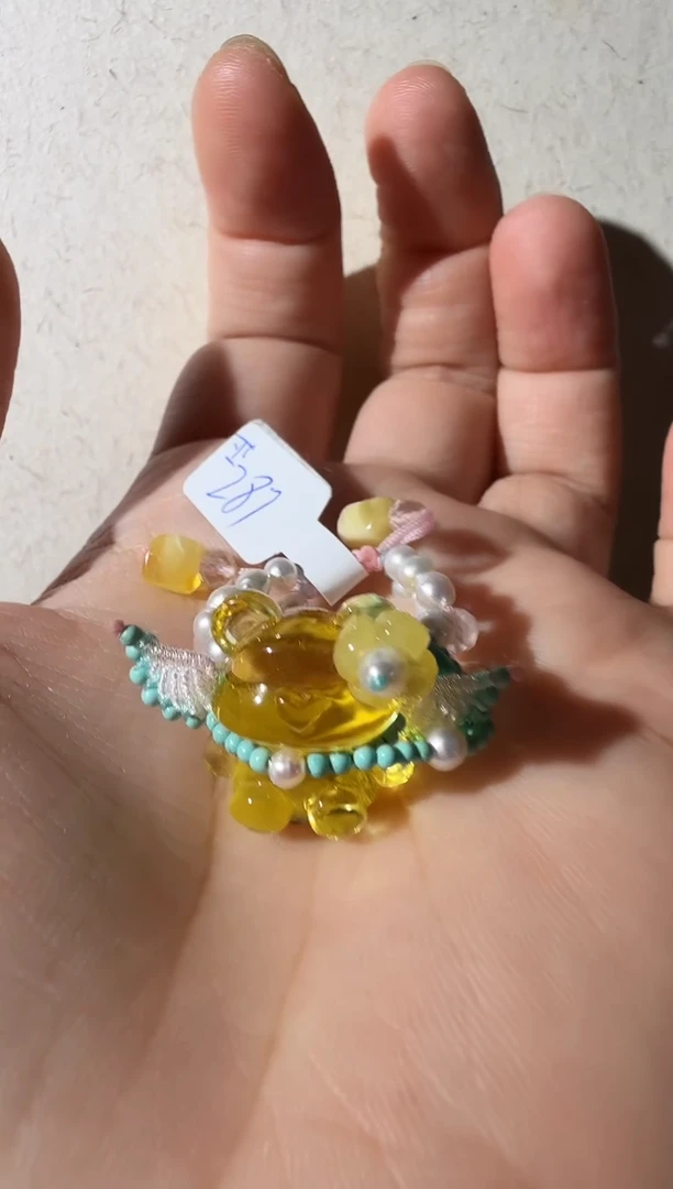未镶嵌琥珀戒指琥珀小熊戒指