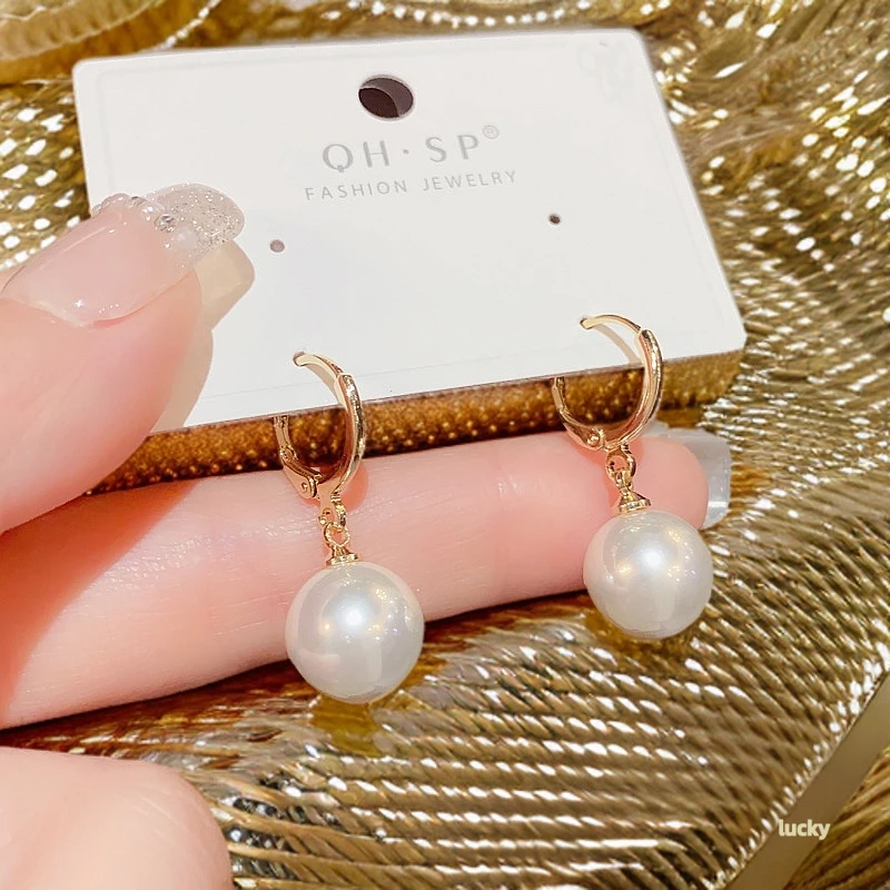 铜合金仿珍珠耳饰 网红款耳饰气质名媛耳环简约时尚春夏小众优雅