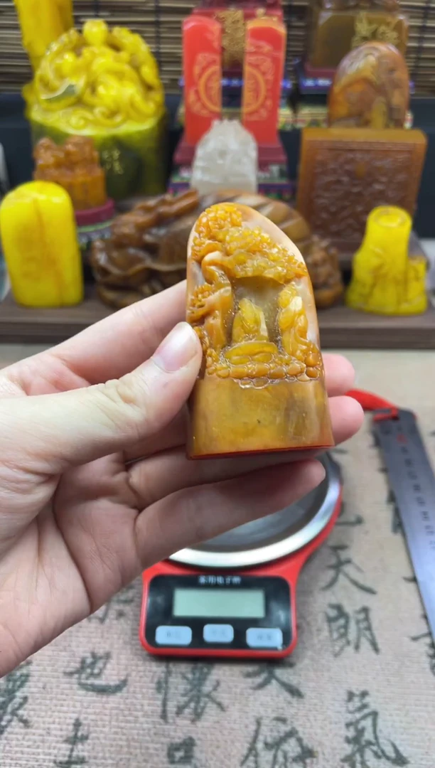 寿山石印石山水小摆件 诸事顺遂