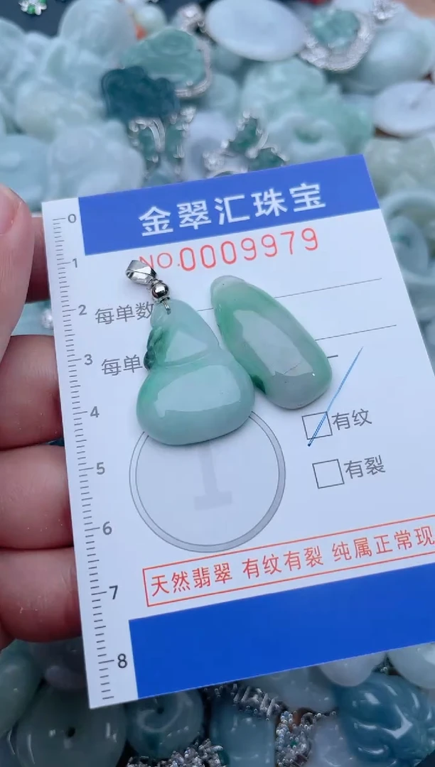 翡翠未镶嵌颈饰9979