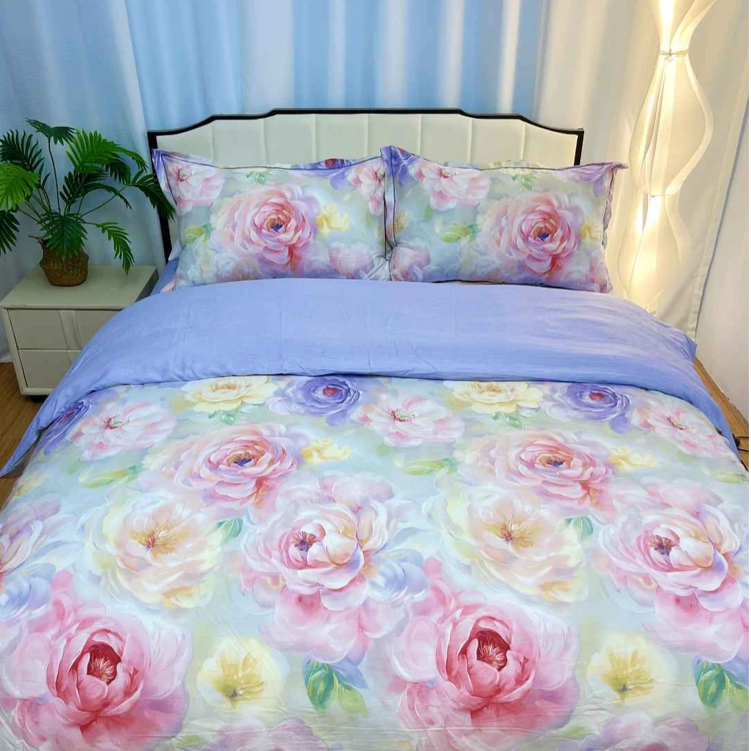 双人被套2*2.3米高端数码印花大定位细纱精梳棉【锦绣花开】