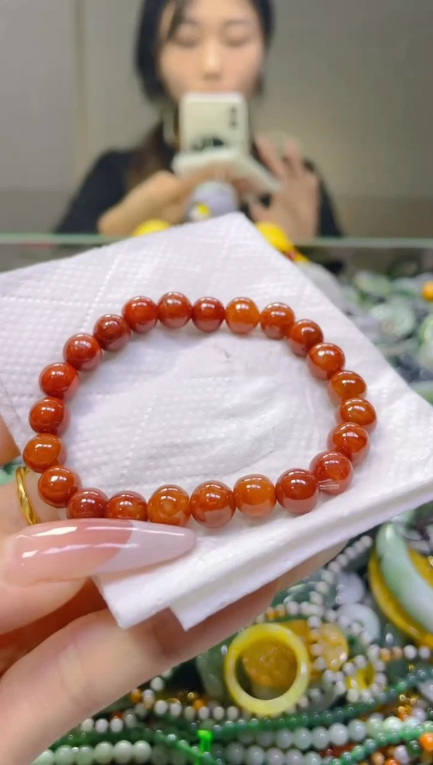 翡翠未镶嵌颈饰8MM/R/翡翠A货一图一物