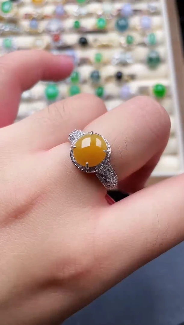 银S925镶嵌戒指翡翠45