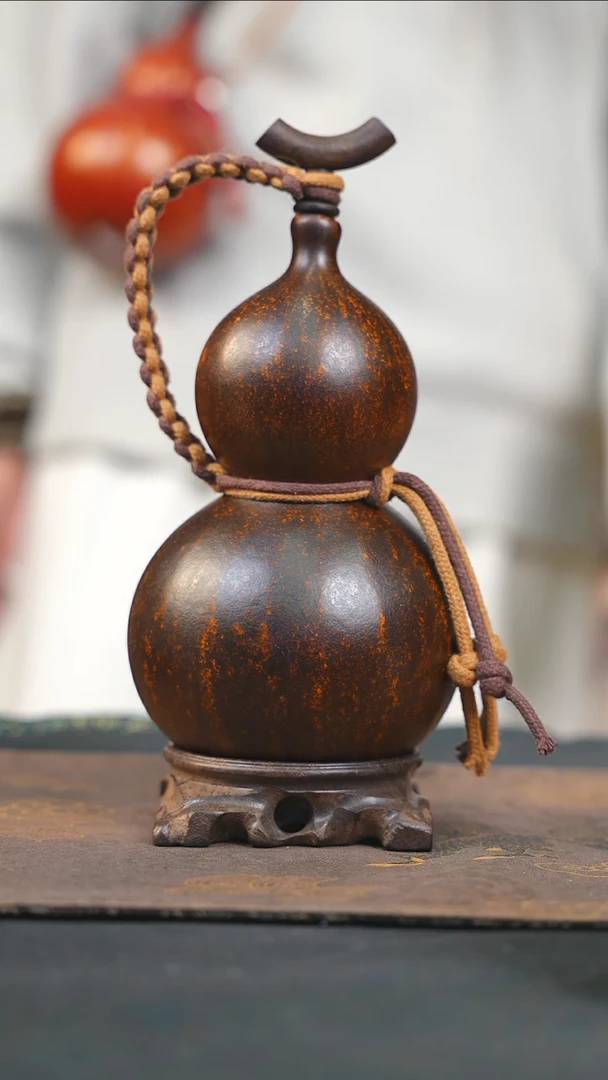 【闪购商品】XD133大漆酒葫芦不包手串及旋转底座