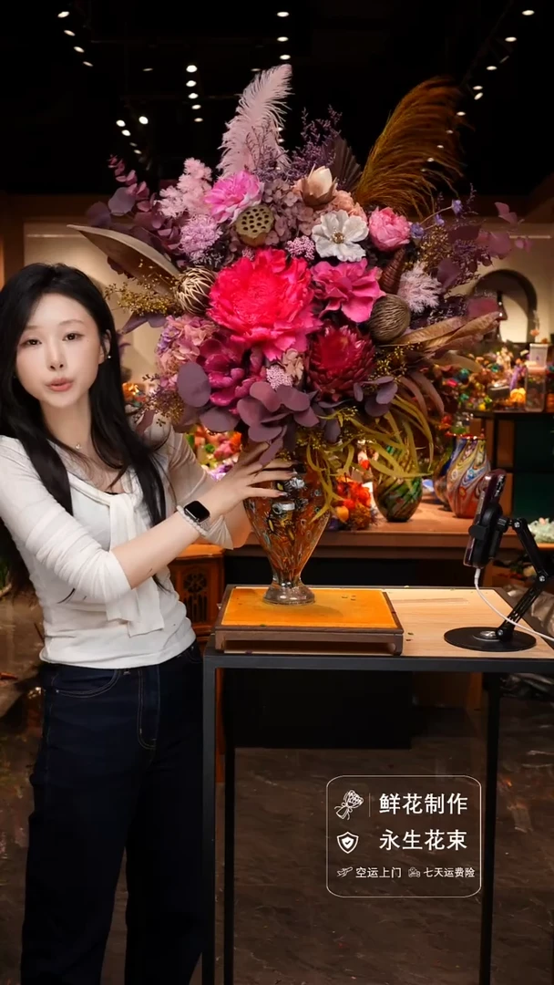 琉璃手工艺品手工花器花束空运包邮送货上门-以图片为准