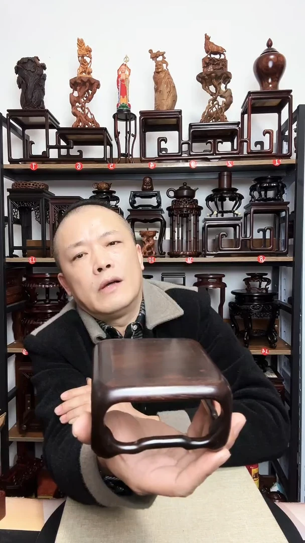 紫砂底座木11正方6高