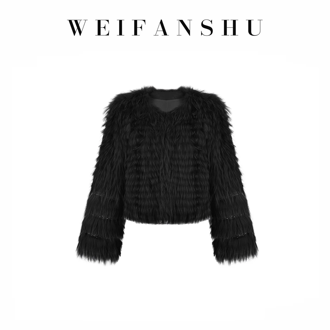 WEIFANSHU/魏凡舒【高奢晚宴】秋冬新款轻奢名媛高级感狐狸毛外套