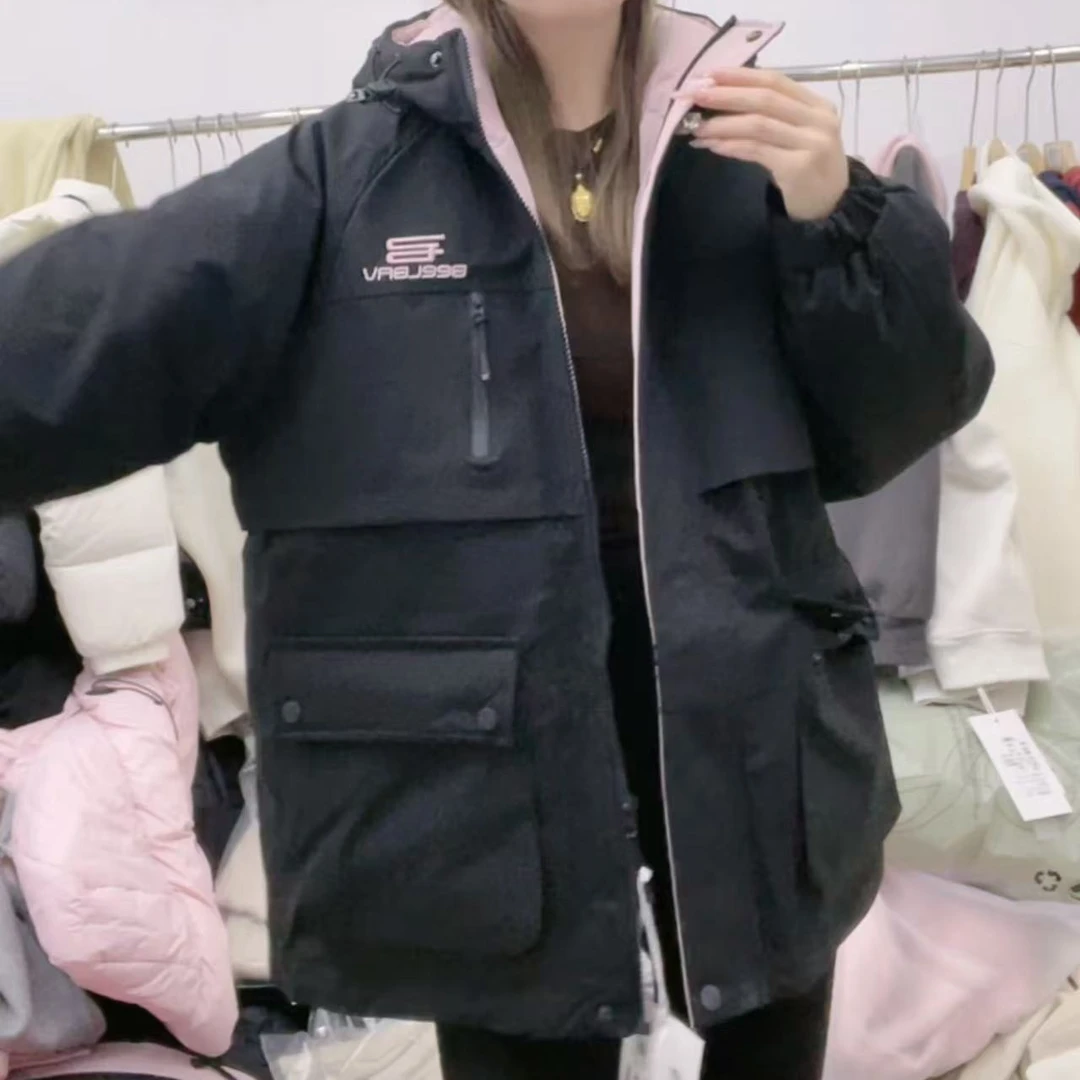 2025年新款儿童冲锋羽绒服连帽冬季加厚