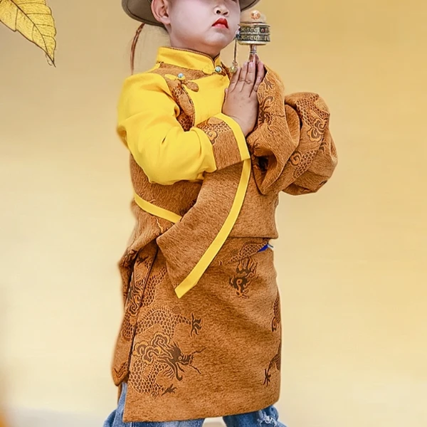 藏装儿童藏式藏袍两件套-2231170054