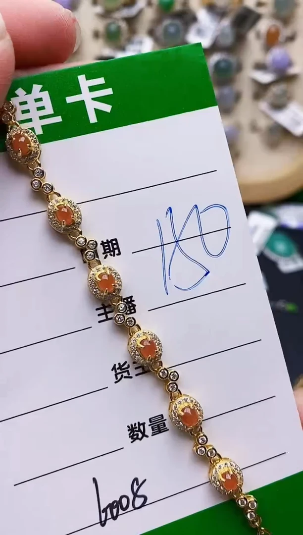 翡翠戒指银S925镶嵌6008