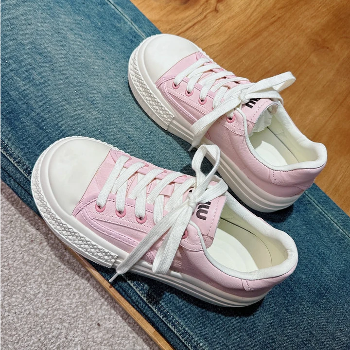 时尚休闲鞋增高字母鞋小白鞋韩版运动厚底休闲鞋透气小众欧货女鞋