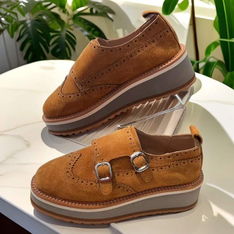 186-1厚底英伦圆头套筒粗跟学生乐福鞋舒适时尚欧若智性风