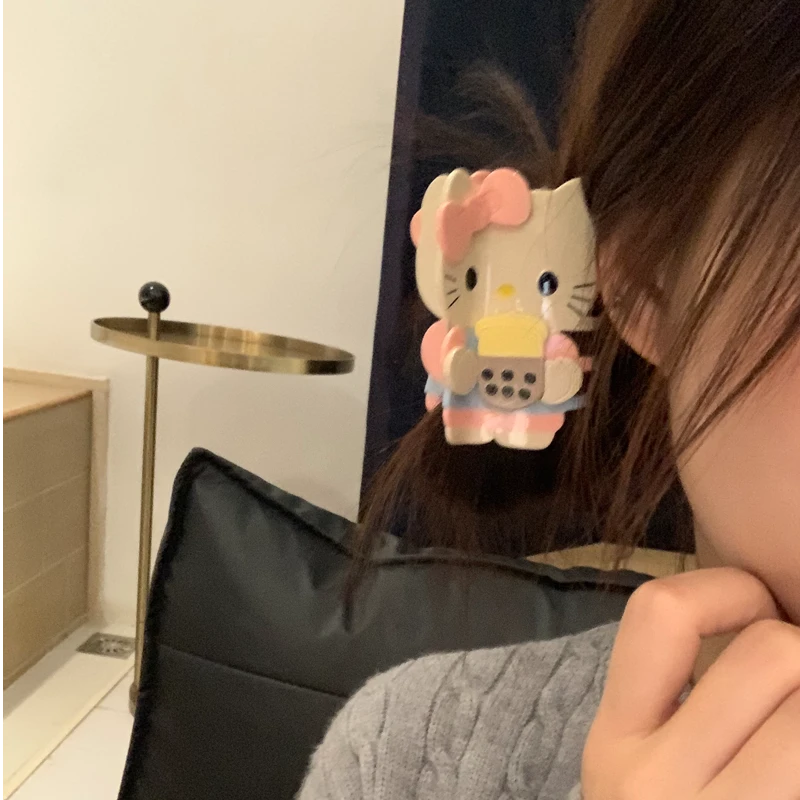 元气满满少女风女可爱风醋酸kitty抓夹发夹饰品刘海夹网红头饰