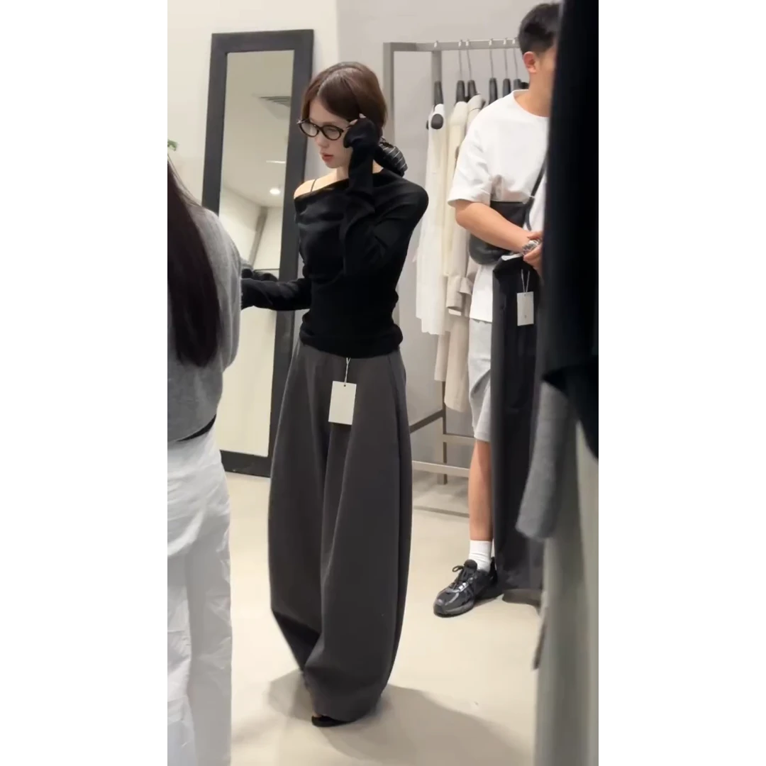 早秋穿搭一整套小众炸街高级感女装套装秋季洋气衣服阔腿裤两件套