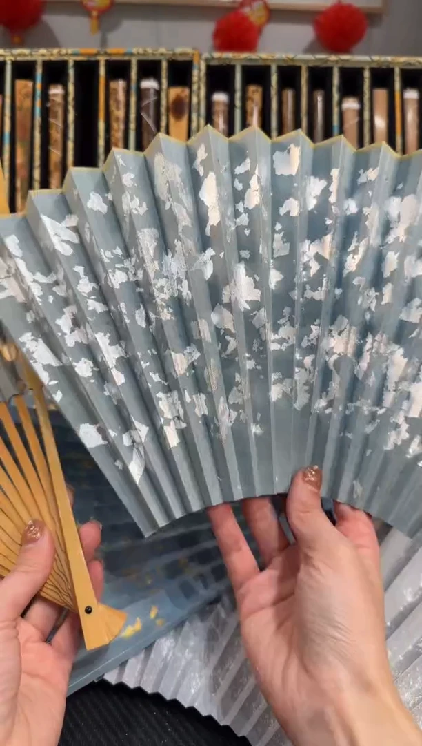 扇子松*一面蓝洒银一面洒金