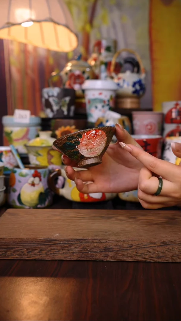 杯子陶泥垚手作 景德镇手工手绘陶瓷器物