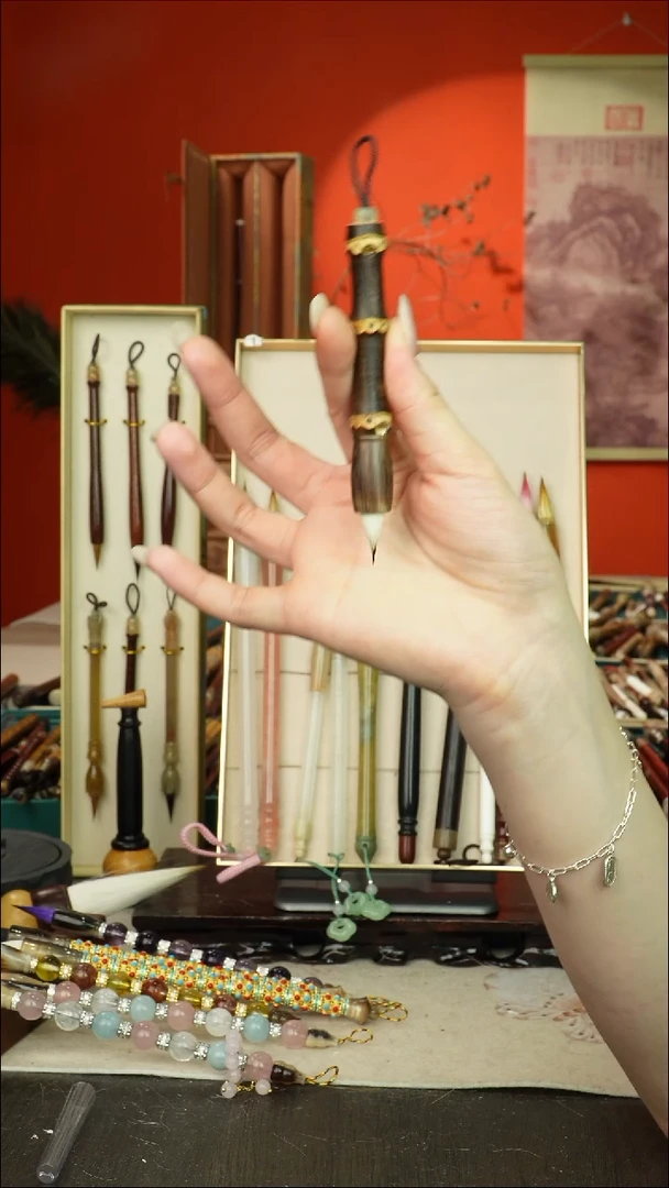 346号闪孤品高货毛笔链接 清水试笔 蘸墨不退