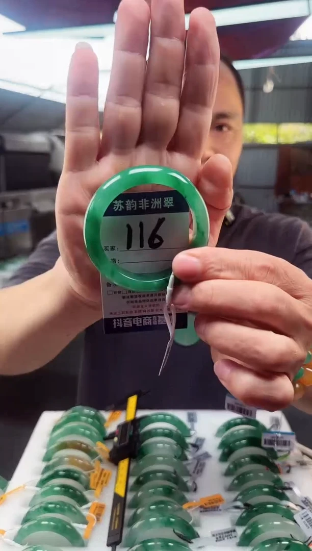 未镶嵌手镯石英质玉（非洲翠）55+