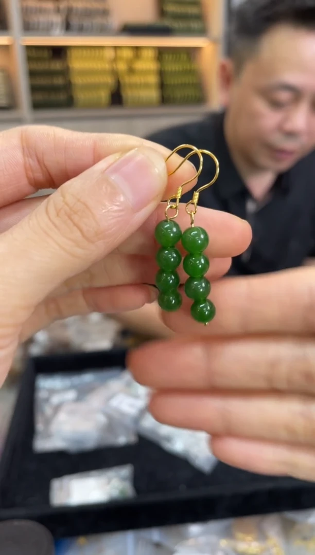 和田玉未镶嵌耳饰多样性发一件