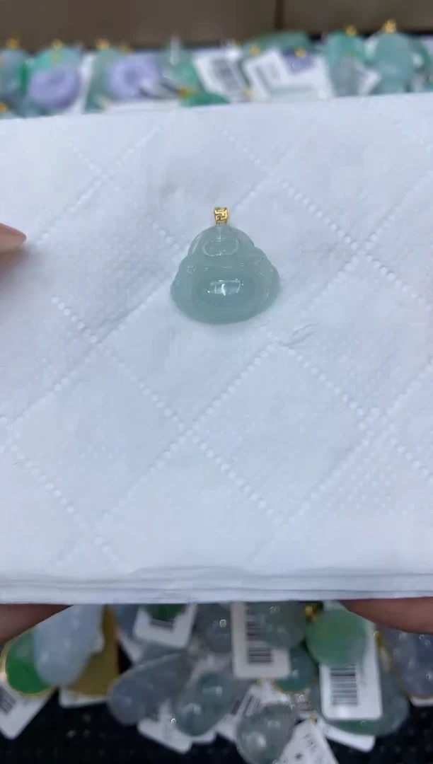 翡翠18K金镶嵌颈饰111111111