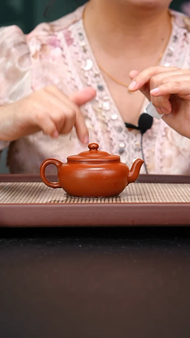 茶壶紫砂黄龙山朱泥笠帽