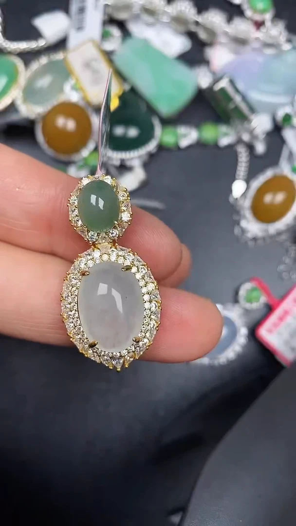 银S925镶嵌戒指翡翠1140