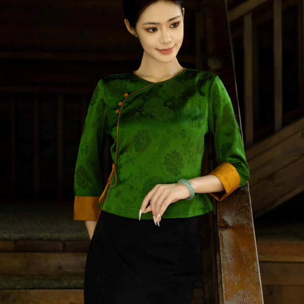 玉家人【勐邦】真丝红云纱傣族服装改良服饰中国风民族风