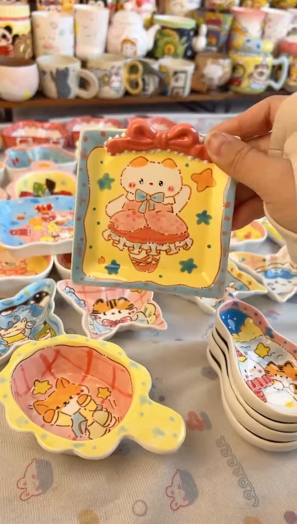 摆件陶景德镇陶瓷手绘微瑕