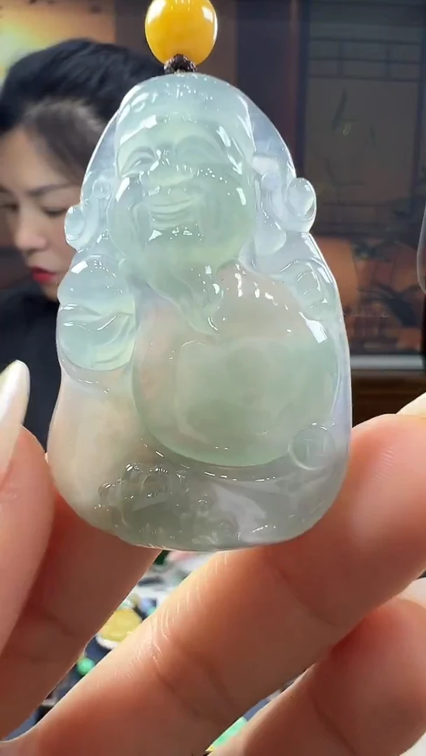 未镶嵌挂件翡翠财神