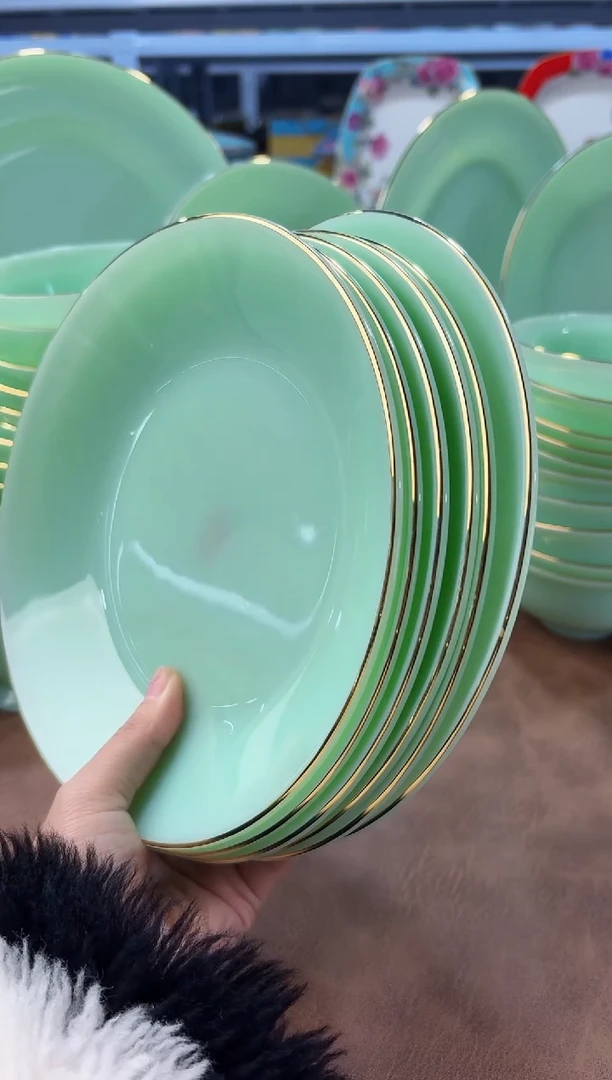 玉瓷  8英寸深盘6个景德镇陶瓷