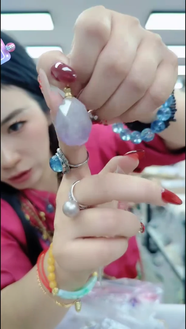 【闪购商品】水晶颈饰合金1949紫色吊坠