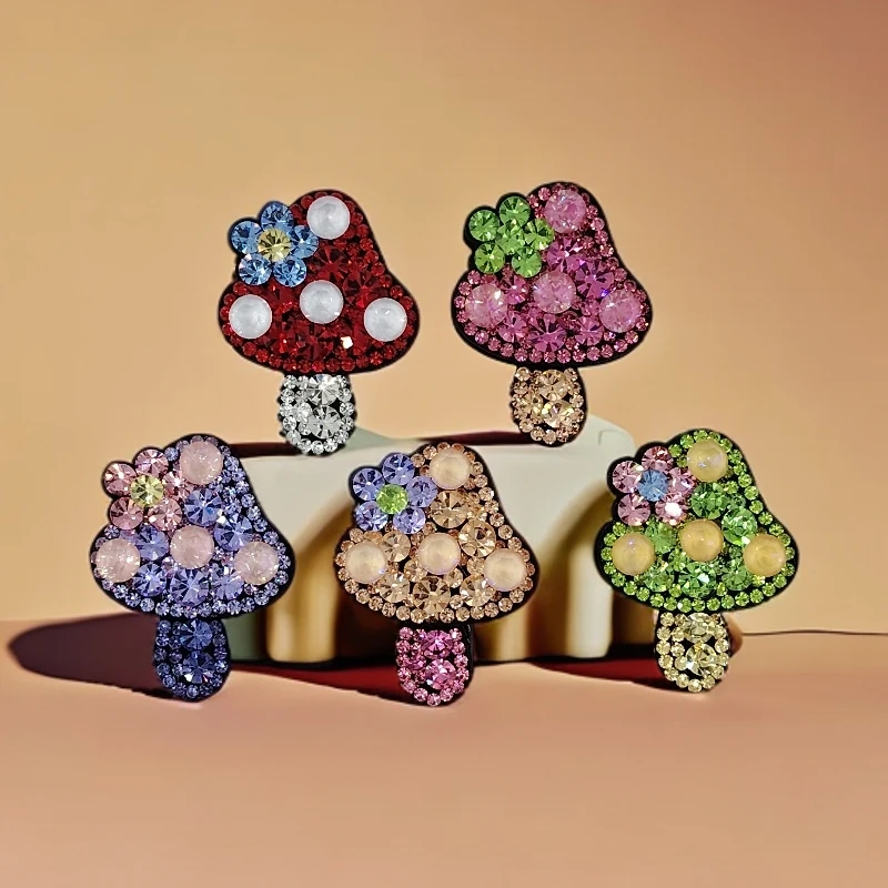 1145「蘑菇」可爱风卡通风BB夹发夹手工红色韩版发饰品刘海夹头饰