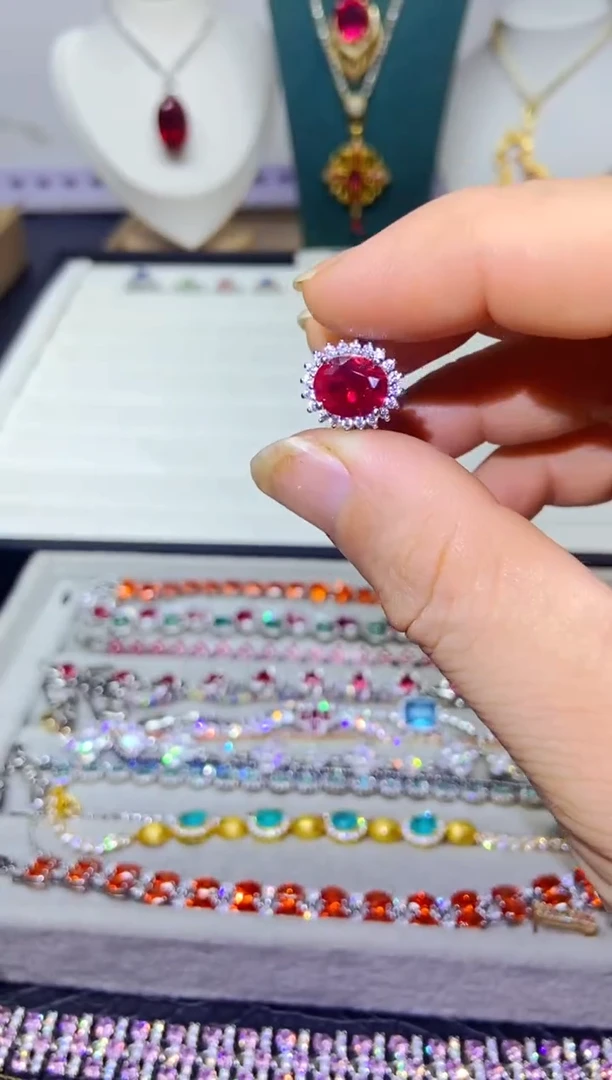 银S925镶嵌戒指烟晶19