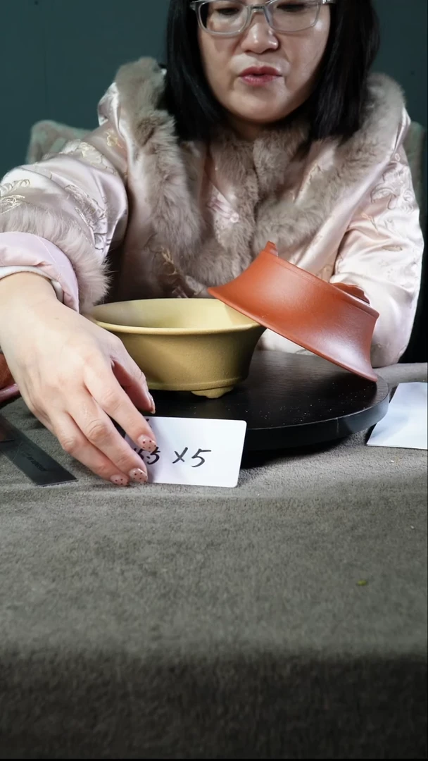 宜兴紫砂花盆小盆