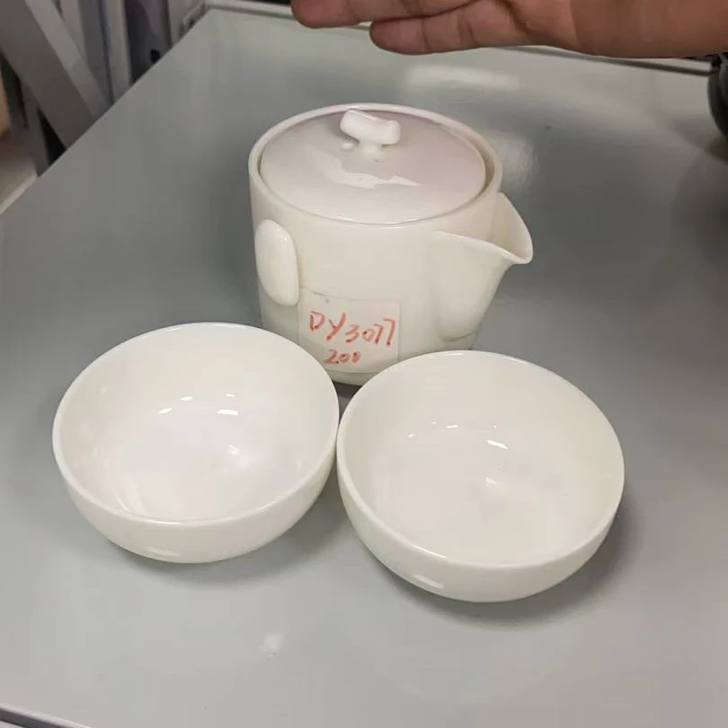 当代 DY3077便携旅行茶具羊脂玉瓷快客杯功夫茶具一壶两杯户外车