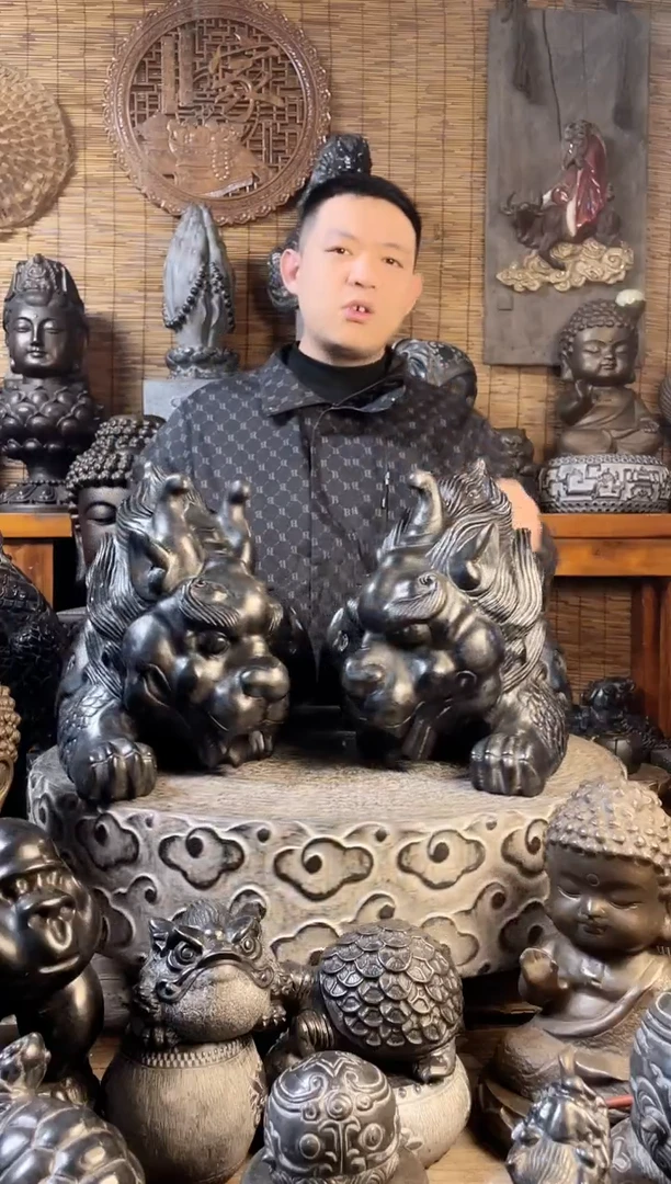 【闪购商品】52貔貅一对天然青石雕刻