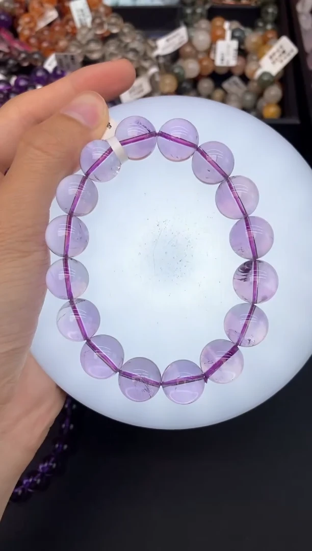 水晶手串未镶嵌19紫水晶13mm