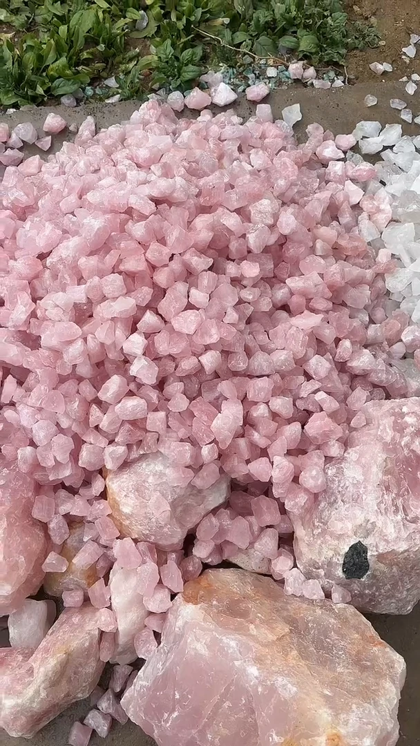 【闪购商品】水晶摆件未镶嵌粉水晶碎石600g