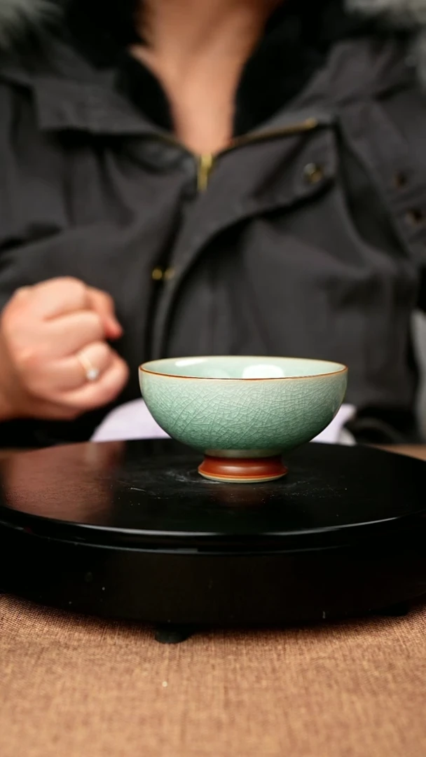 【闪购商品】赵欢国工一级品原矿汝瓷碗杯