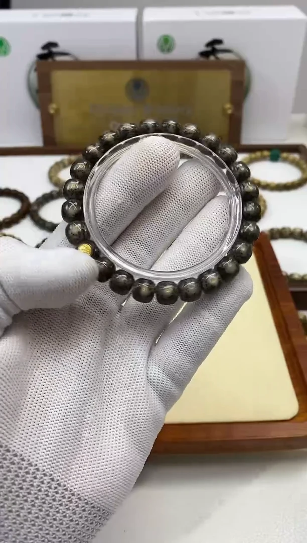 【闪购商品】星月菩提手串191 /金标T0黑冰9*8mm