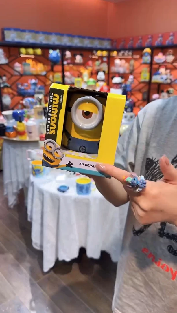 瓷片@@小黄人斯图尔特陶瓷水杯