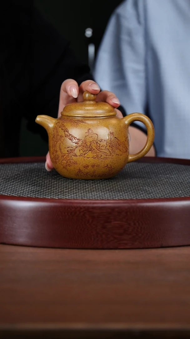 茶壶紫砂39WSY匏樽 龙骨金砂320cc